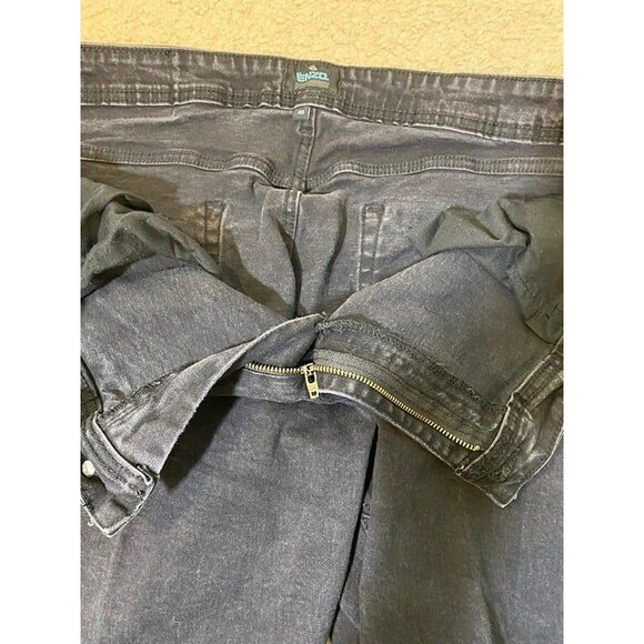 Black Jeans 42 x 29 ENZO 5 pockets Stretch Boot Cut - Picture 7 of 12